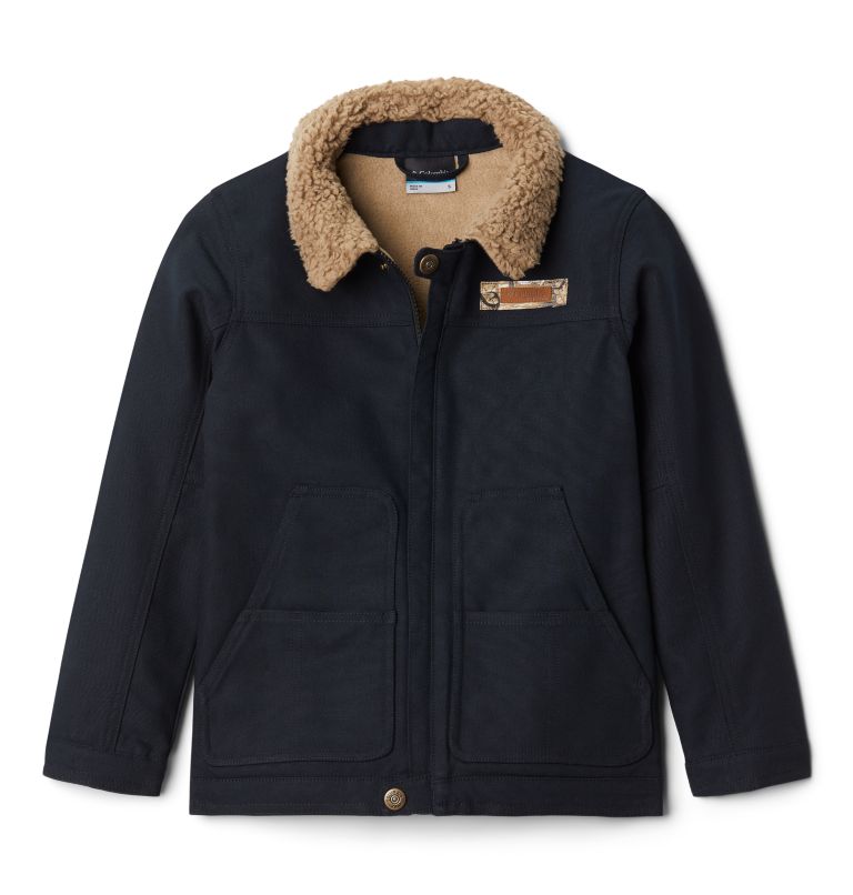 Boys' PHG Roughtail Field Sherpa Jacket, Color: Black, Flax Sherpa, image 1