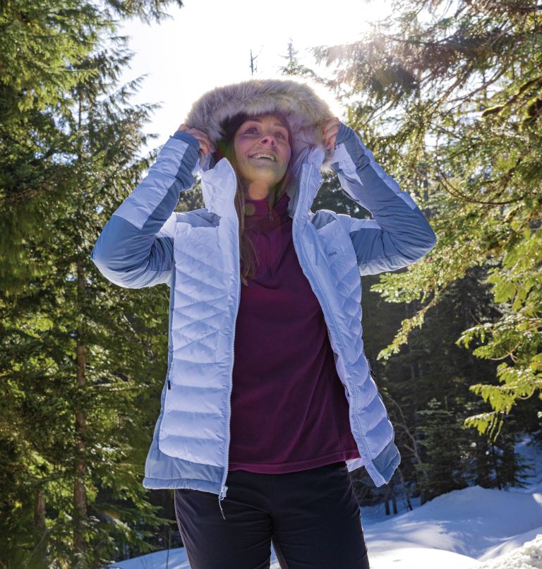 Thumbnail: Veste de Ski en Duvet Synthétique Bird Mountain Femme, Color: White, Tradewinds Grey, image 14