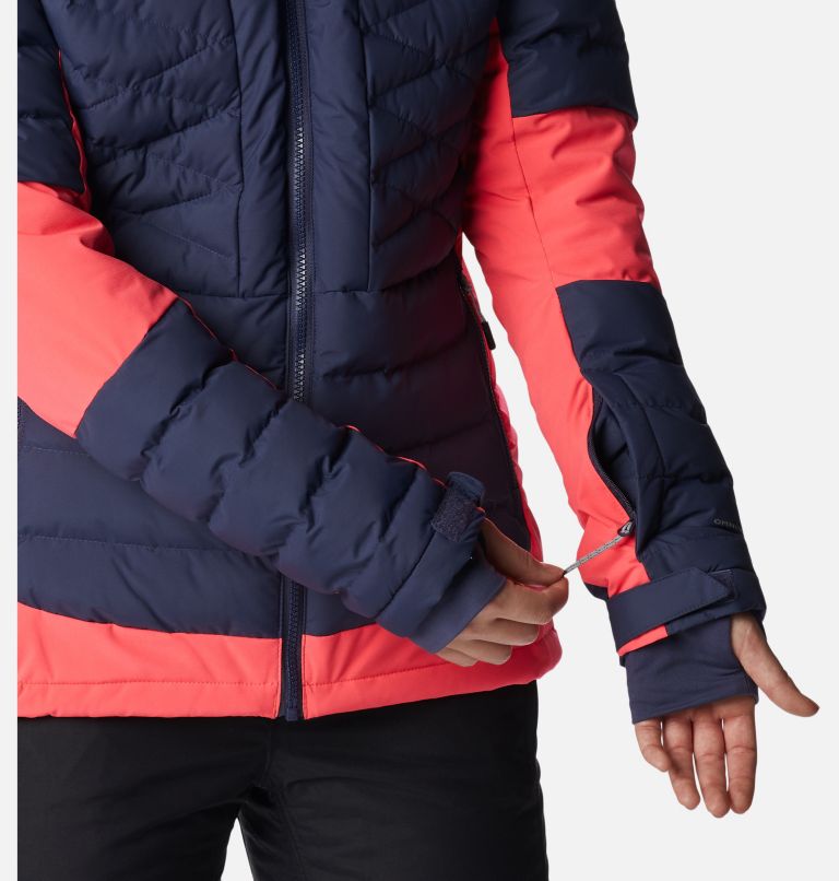 Thumbnail: Women's Bird Mountain Ski Synthetic Down Jacket, Color: Nocturnal, Neon Sunrise, image 9