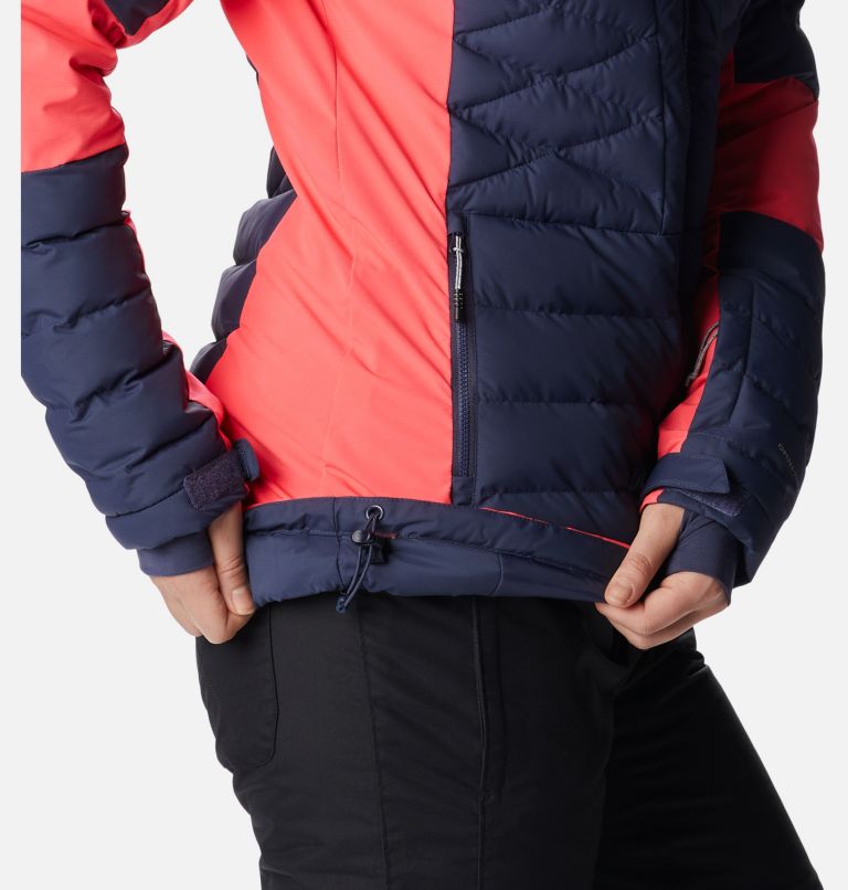 Thumbnail: Women's Bird Mountain Ski Synthetic Down Jacket, Color: Nocturnal, Neon Sunrise, image 11