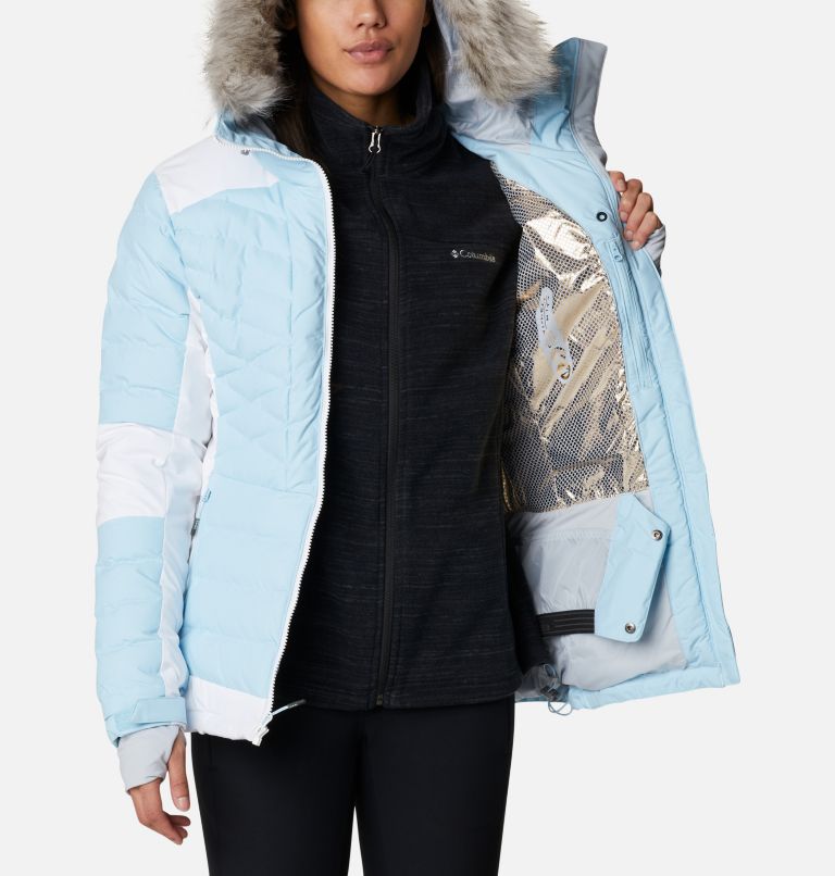 Bird Mountain Insulated Jacket | 490 | L, Color: Spring Blue, White, image 6