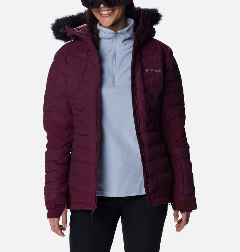 Thumbnail: Women's Bird Mountain Ski Synthetic Down Jacket, Color: Marionberry, image 12