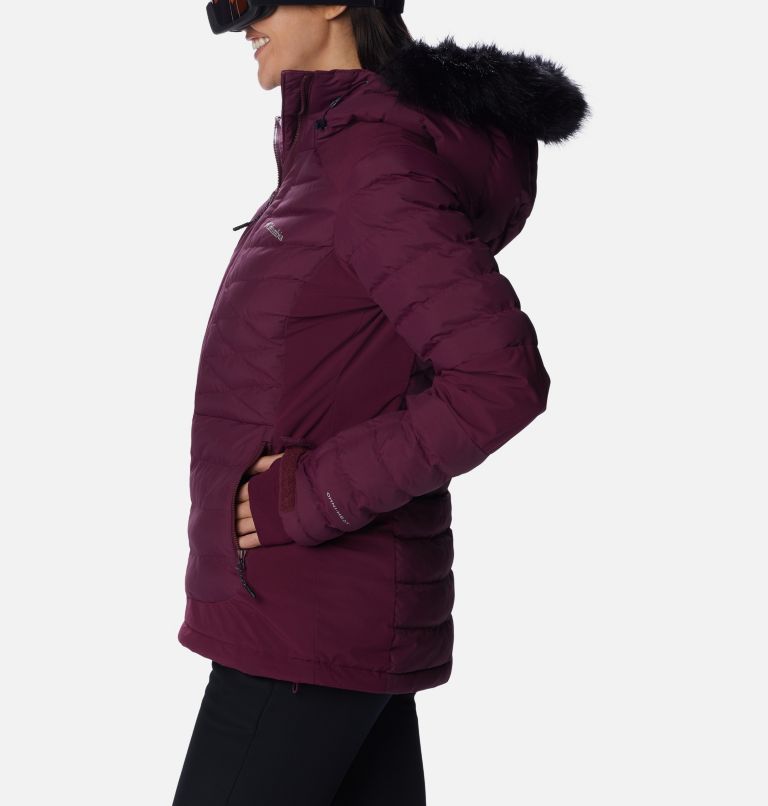 Thumbnail: Women's Bird Mountain Ski Synthetic Down Jacket, Color: Marionberry, image 3