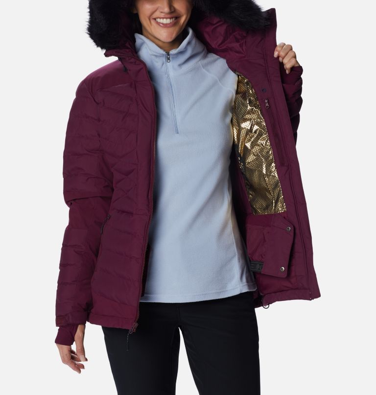 Women's Bird Mountain Ski Synthetic Down Jacket, Color: Marionberry, image 5