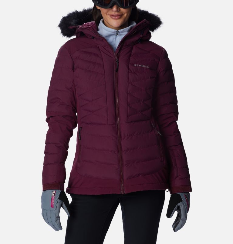 Thumbnail: Bird Mountain isolierte Ski Jacke für Frauen, Color: Marionberry, image 1