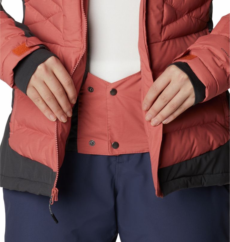 Thumbnail: Women's Bird Mountain Ski Synthetic Down Jacket, Color: Dark Coral, Shark, image 12