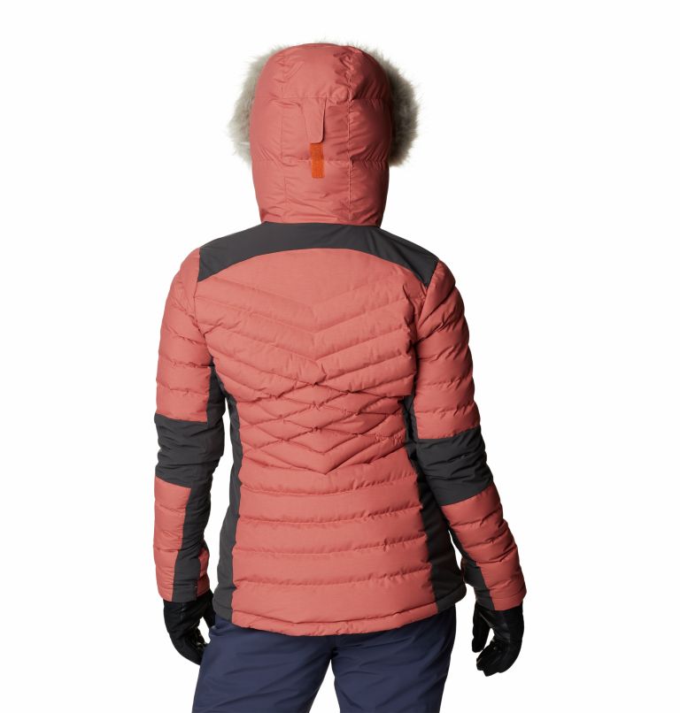 Thumbnail: Women's Bird Mountain Ski Synthetic Down Jacket, Color: Dark Coral, Shark, image 2