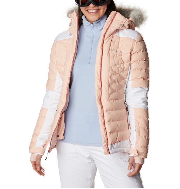 Women's Bird Mountain Omni-Heat Infinity Insulated Jacket, Color: Peach Blossom, White, image 13