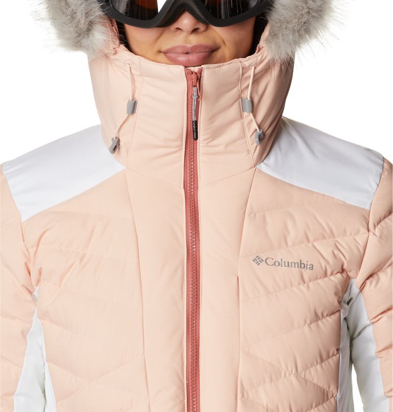 Women's Bird Mountain Omni-Heat Infinity Insulated Jacket, Color: Peach Blossom, White, image 4