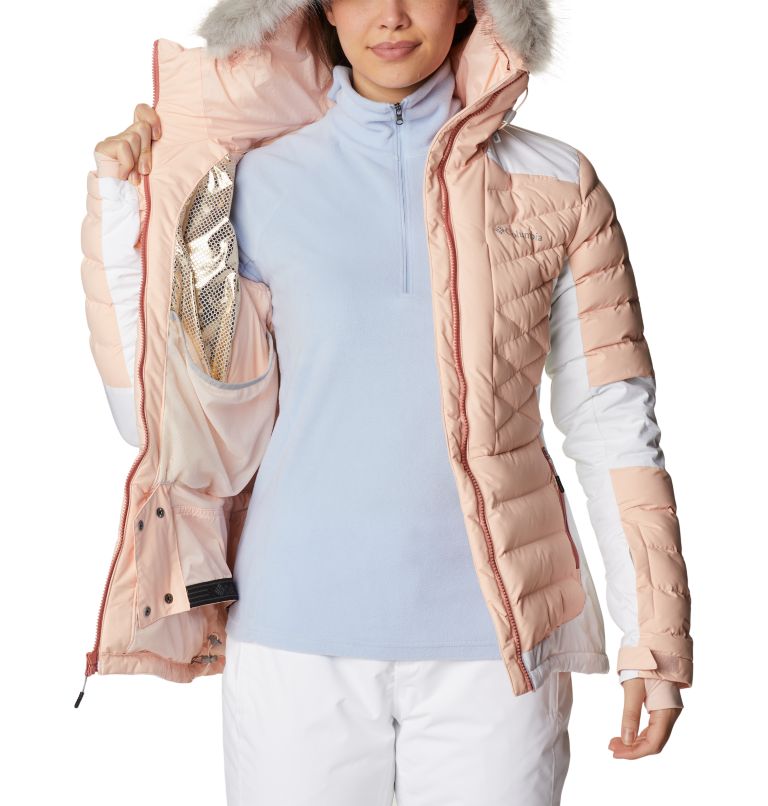 Bird Mountain Insulated Jacket | 890 | XL, Color: Peach Blossom, White, image 5