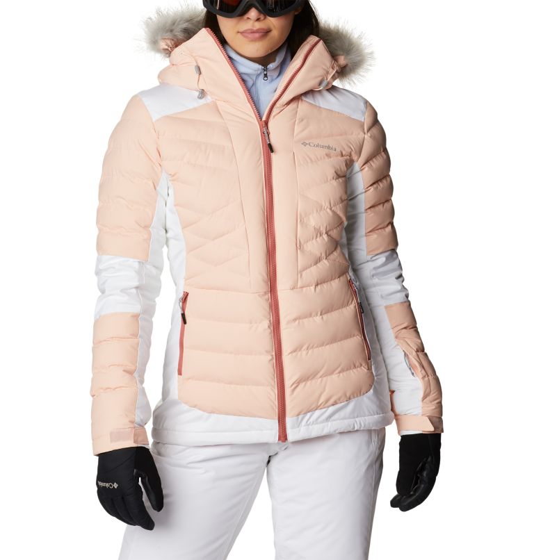 Thumbnail: Women's Bird Mountain Omni-Heat Infinity Insulated Jacket, Color: Peach Blossom, White, image 1