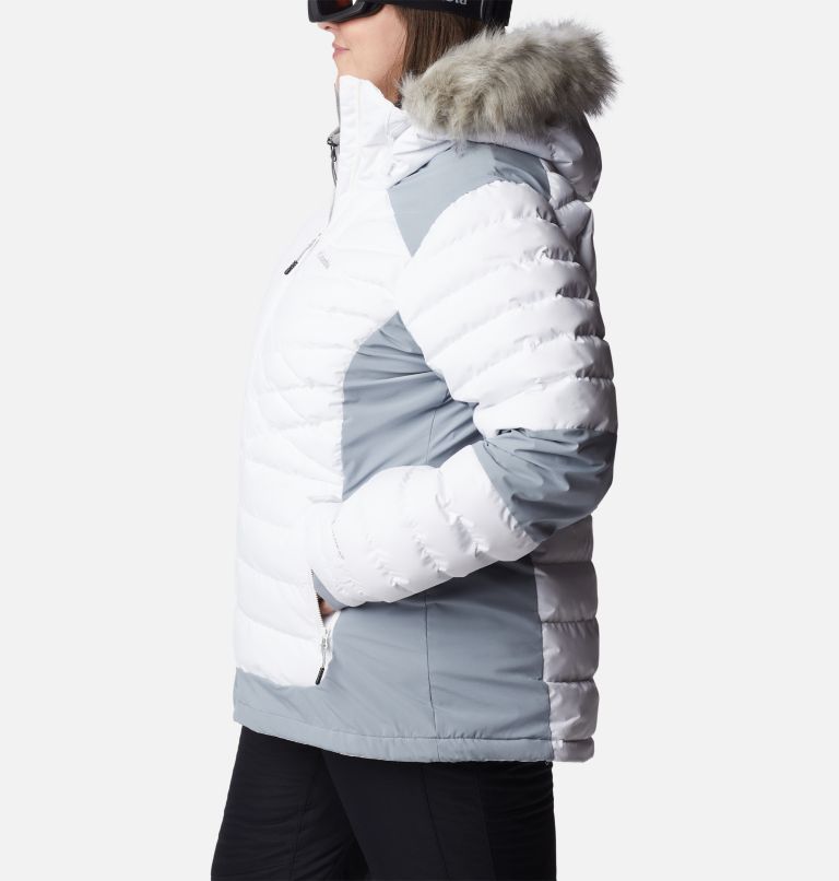 Women's Bird Mountain Omni-Heat Infinity Insulated Jacket - Plus Size, Color: White, Tradewinds Grey, image 3