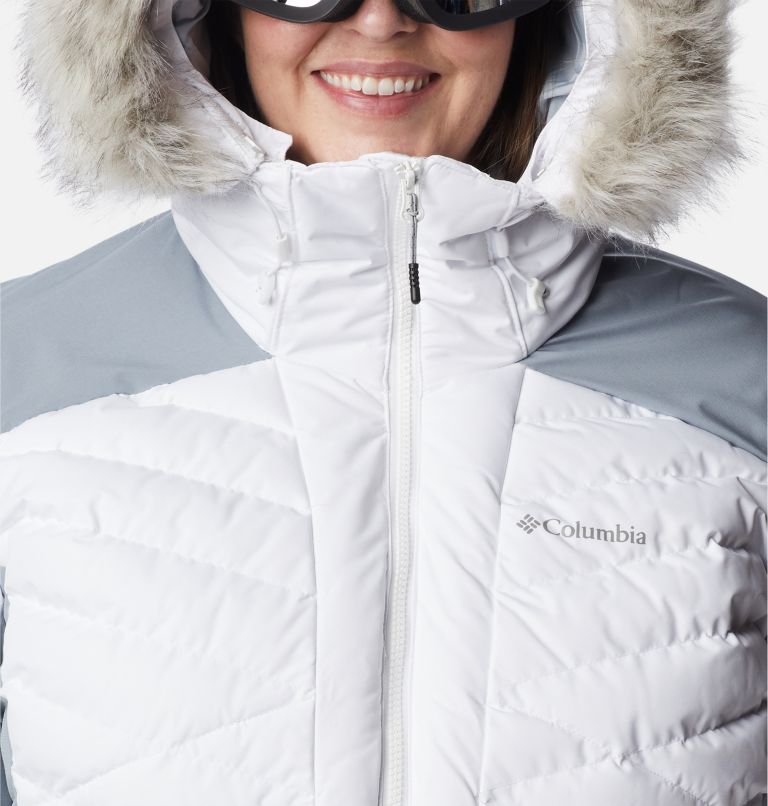 Women's Bird Mountain Omni-Heat Infinity Insulated Jacket - Plus Size, Color: White, Tradewinds Grey, image 4