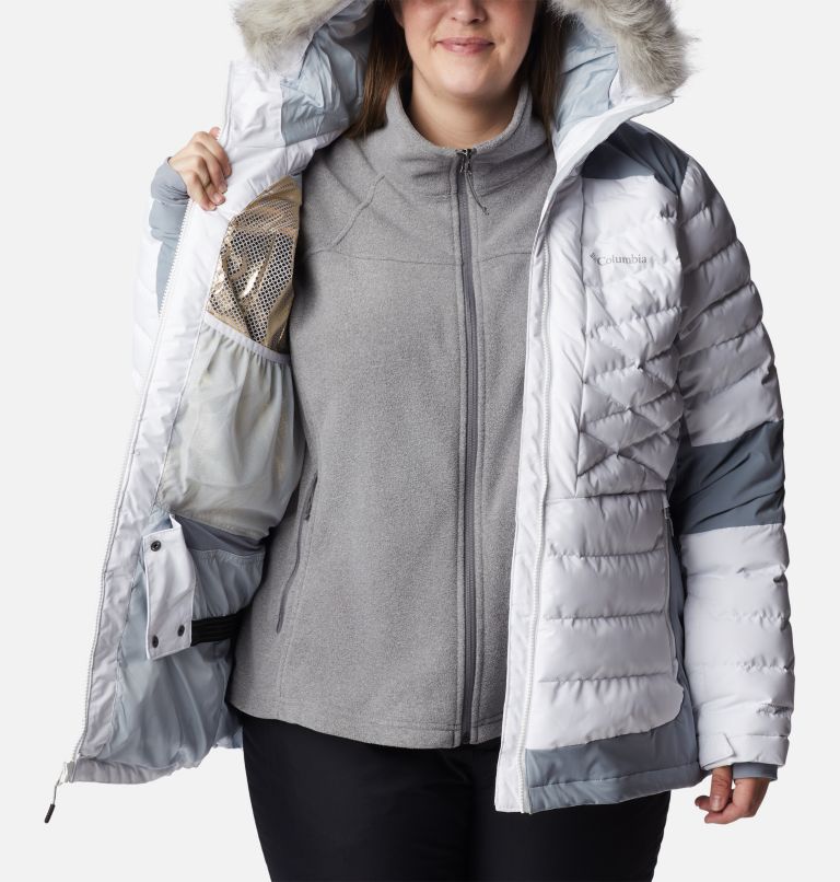 Thumbnail: Women's Bird Mountain Omni-Heat Infinity Insulated Jacket - Plus Size, Color: White, Tradewinds Grey, image 5