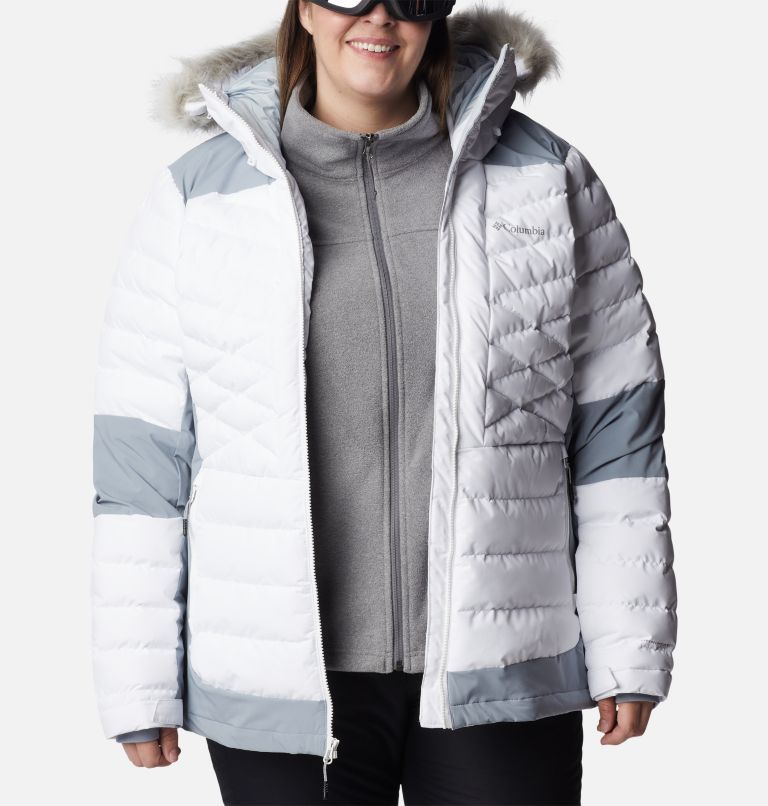 Women's Bird Mountain Omni-Heat Infinity Insulated Jacket - Plus Size, Color: White, Tradewinds Grey, image 9