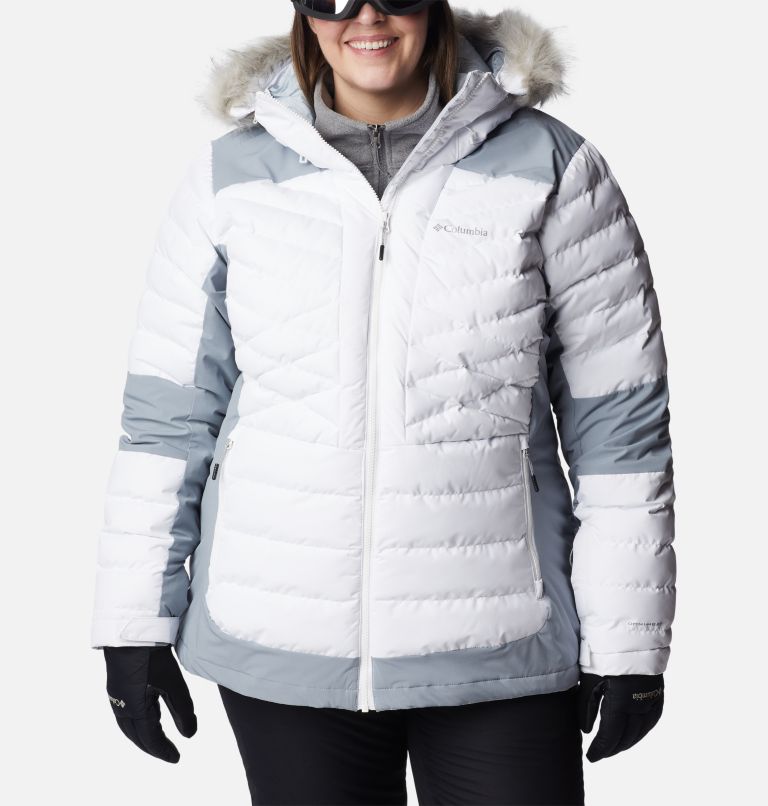 Thumbnail: Women's Bird Mountain Omni-Heat Infinity Insulated Jacket - Plus Size, Color: White, Tradewinds Grey, image 1