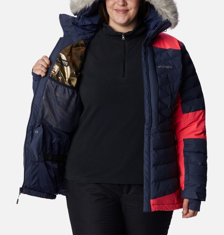Thumbnail: Women's Bird Mountain Omni-Heat Infinity Insulated Jacket - Plus Size, Color: Nocturnal, Neon Sunrise, image 5