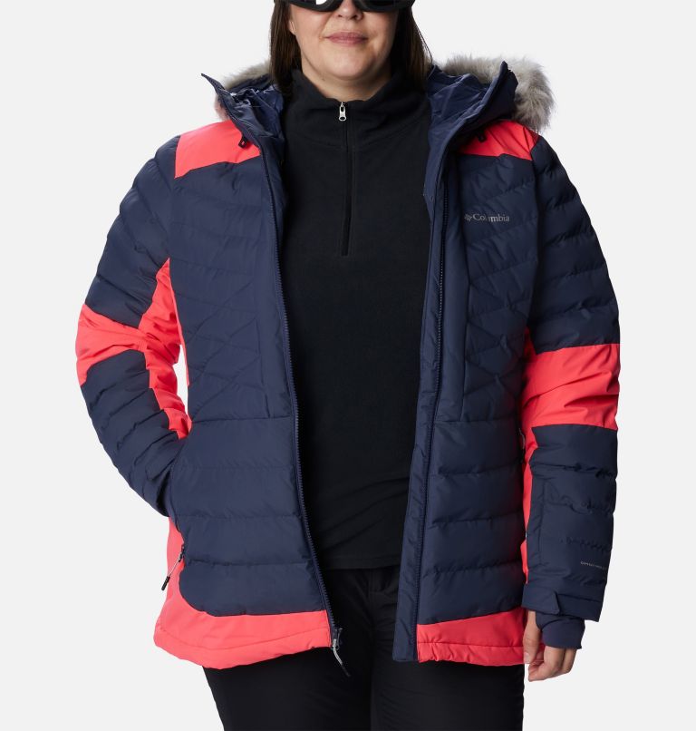 Thumbnail: Women's Bird Mountain Omni-Heat Infinity Insulated Jacket - Plus Size, Color: Nocturnal, Neon Sunrise, image 10