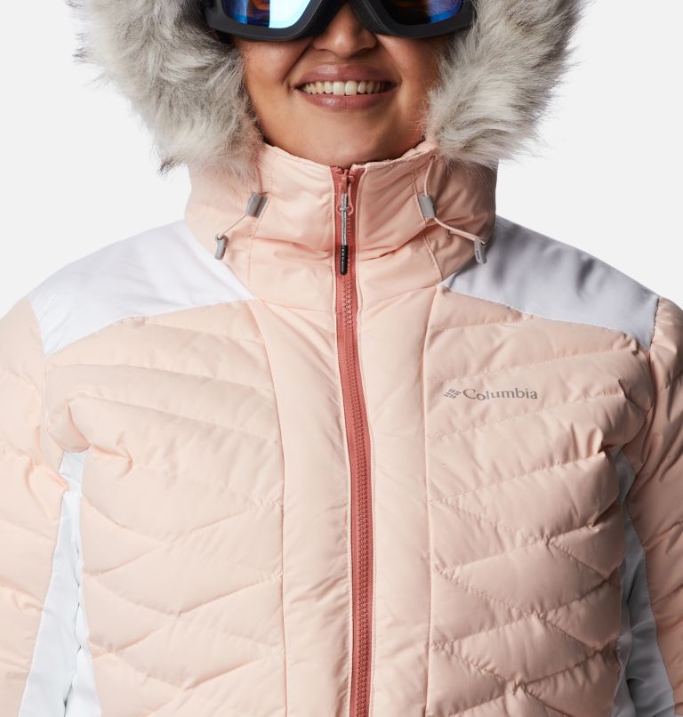 Women's Bird Mountain Omni-Heat Infinity Insulated Jacket - Plus Size, Color: Peach Blossom, White, image 4