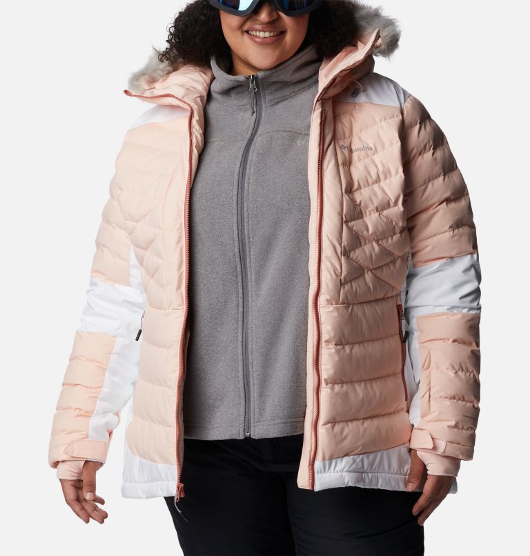 Women's Bird Mountain Omni-Heat Infinity Insulated Jacket - Plus Size, Color: Peach Blossom, White, image 9