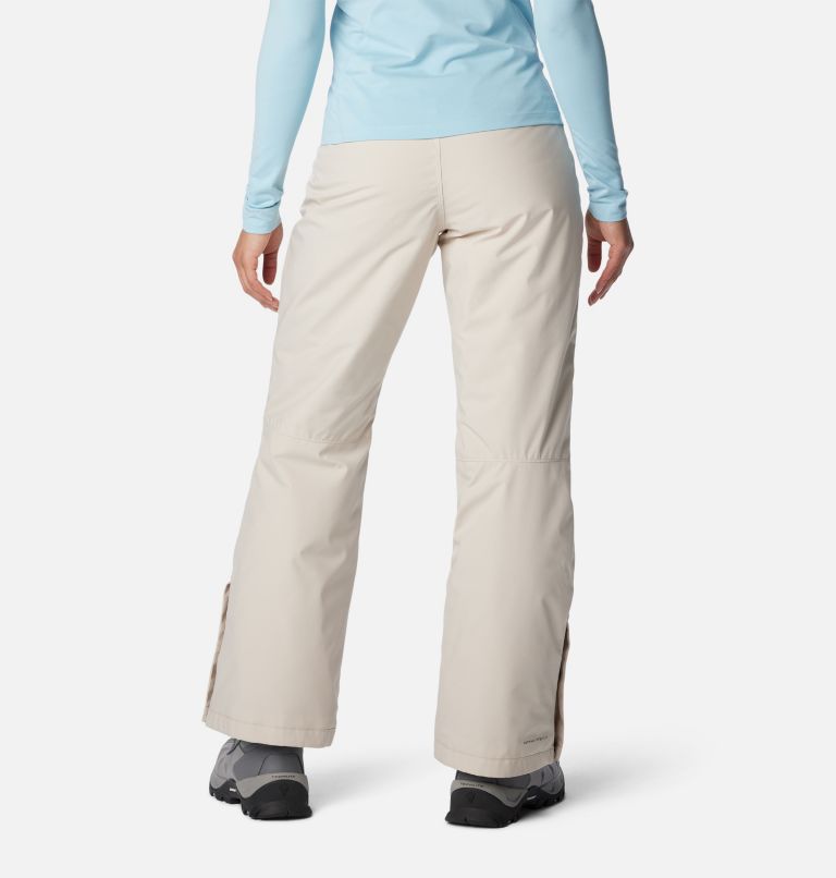 Pantalón abertura lateral 2 botones 1/2 cintura elástica color blanco para  mujer