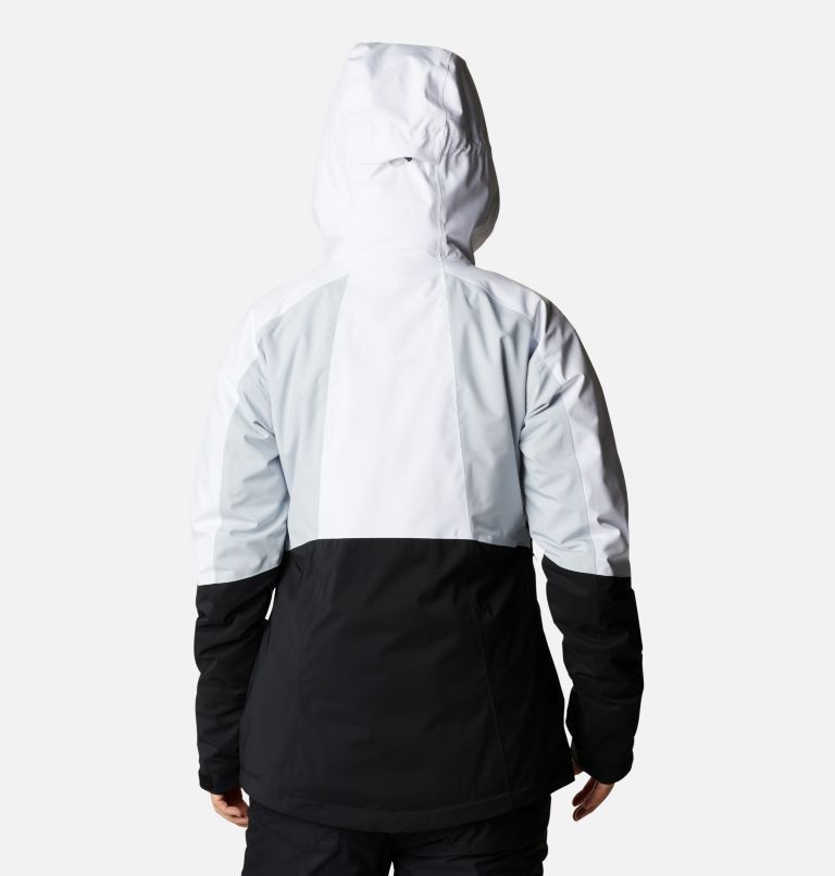 Women's Glacier View Waterproof Ski Jacket, Color: Black, Cirrus Grey, White, image 2