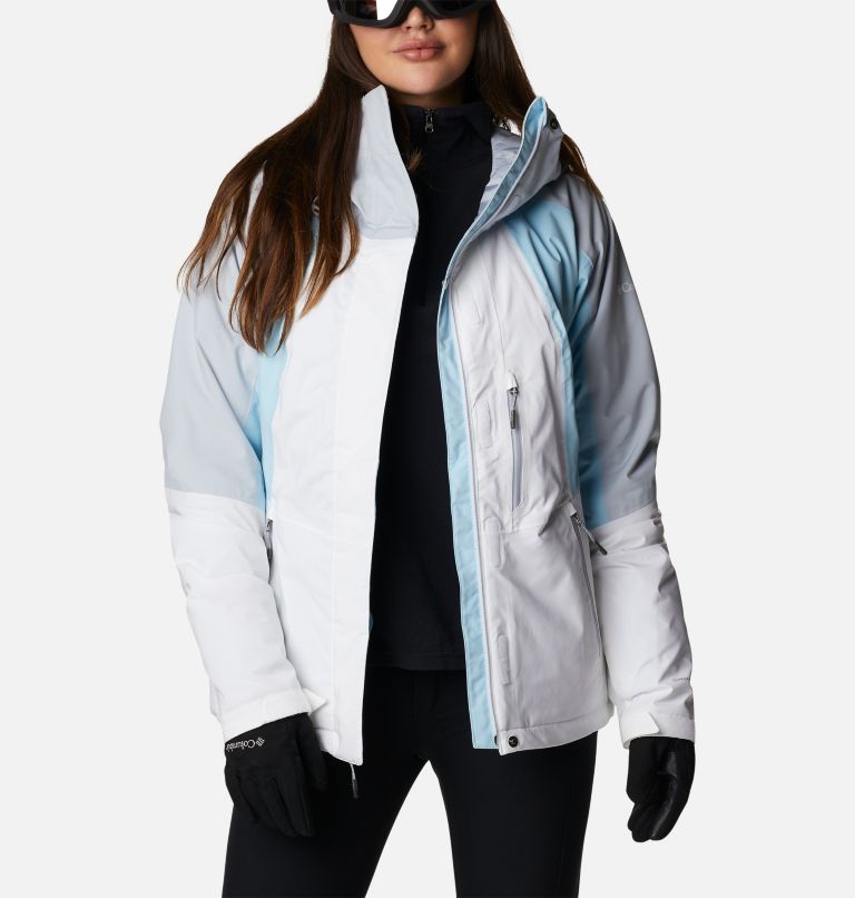 Glacier View Insulated Jacket | 100 | XS, Color: White, Spring Blue, Cirrus Grey, image 12
