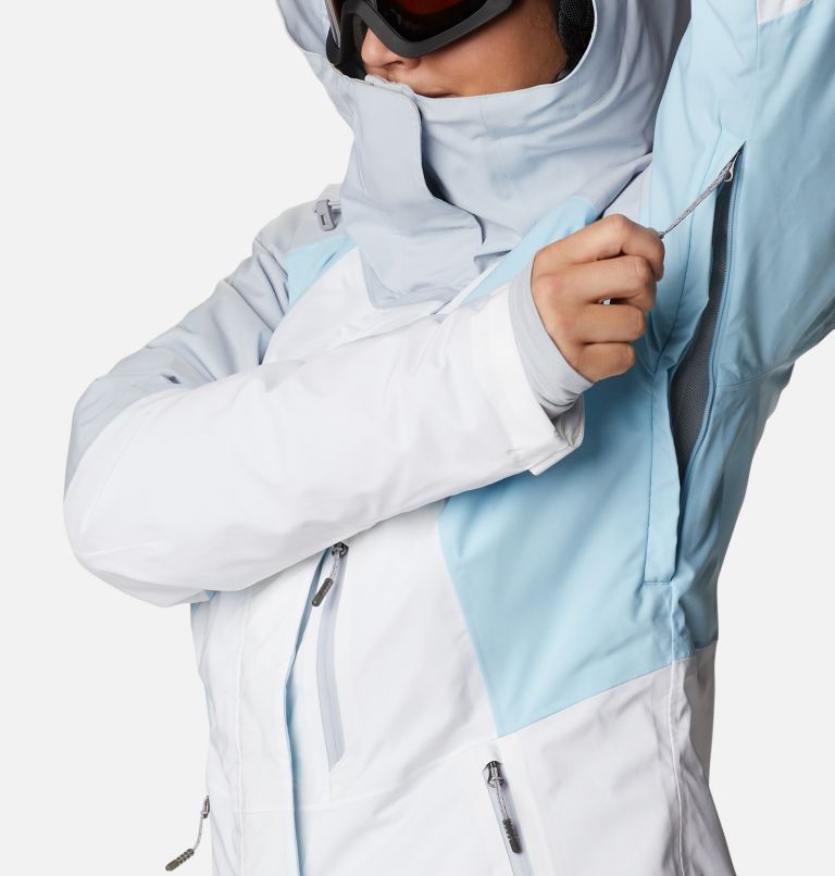 Glacier View Insulated Jacket | 100 | XS, Color: White, Spring Blue, Cirrus Grey, image 7