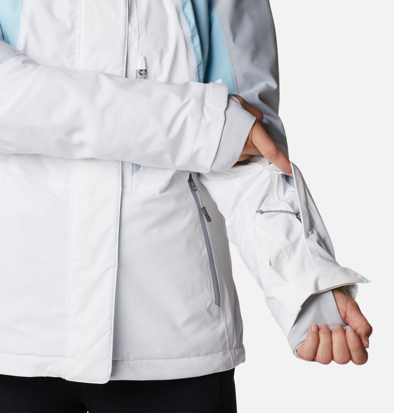 Glacier View Insulated Jacket | 100 | XS, Color: White, Spring Blue, Cirrus Grey, image 8