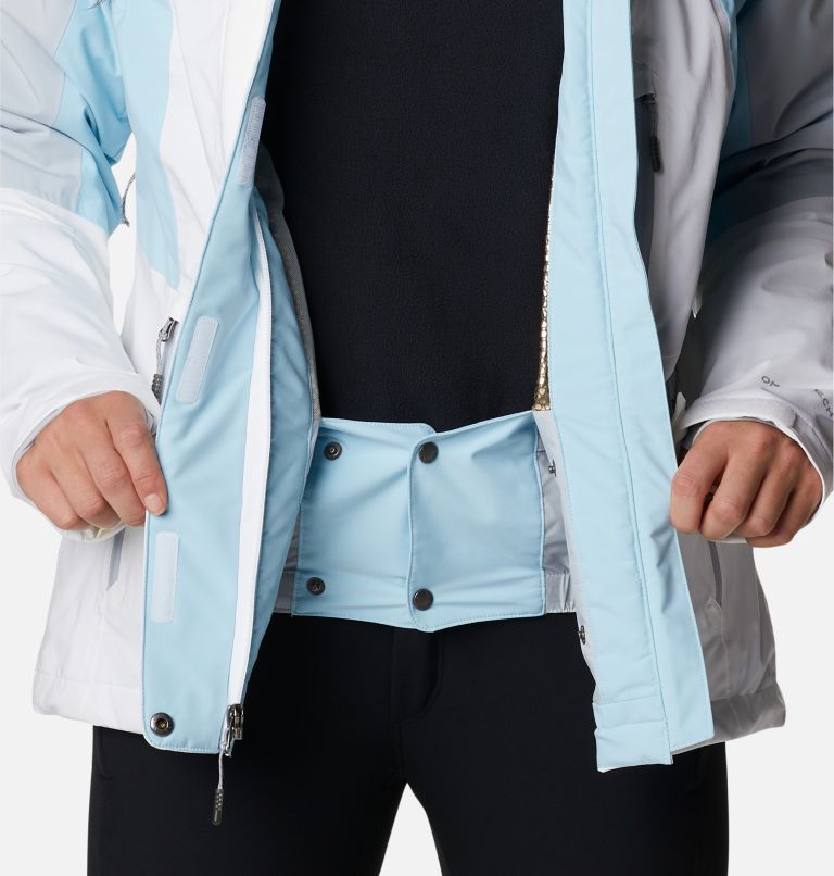 Glacier View Insulated Jacket | 100 | XS, Color: White, Spring Blue, Cirrus Grey, image 11