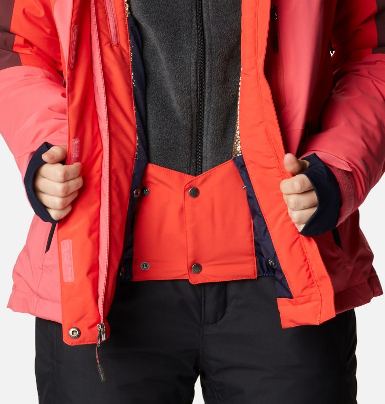Glacier View Insulated Jacket | 673 | L, Color: Bright Geranium, Bold Orange, Malbec, image 11