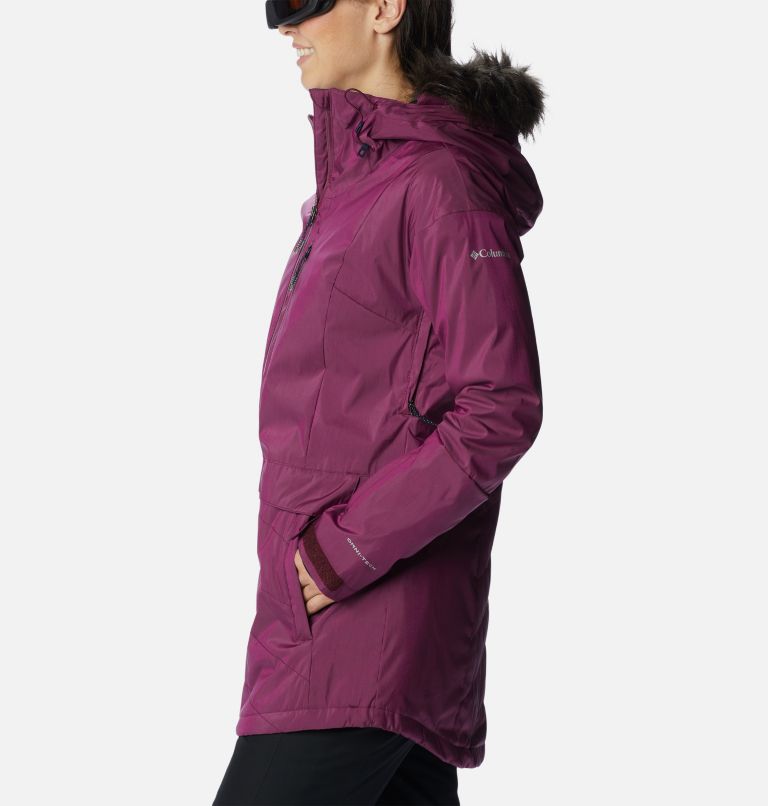 Manteau isolé Mount Bindo II pour femme, Color: Marionberry Sheen, image 3