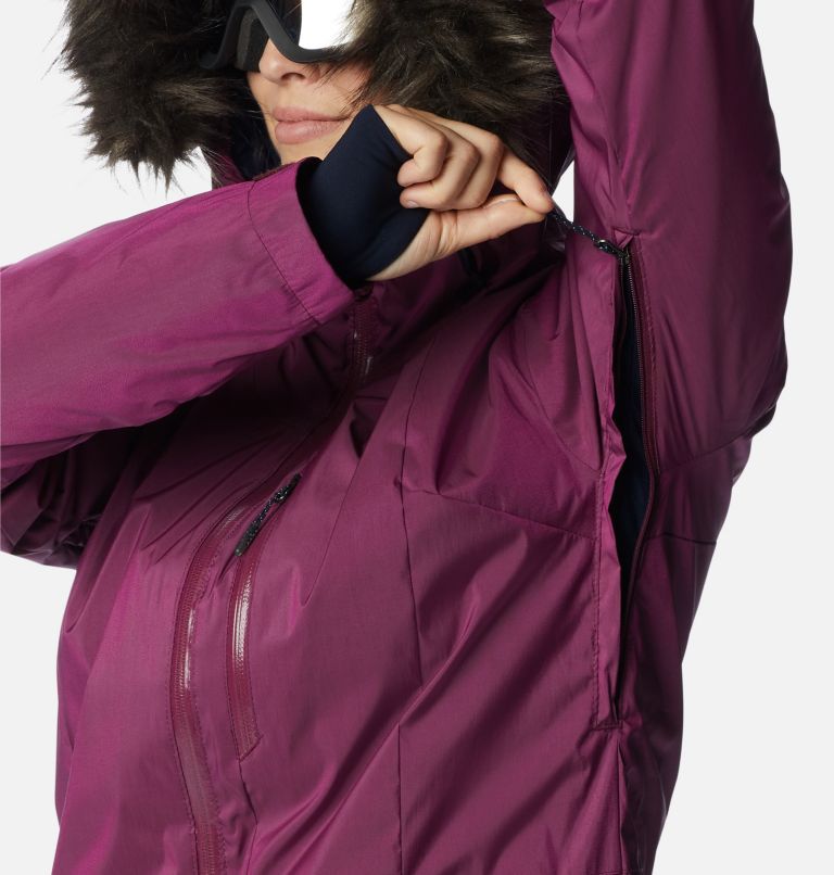 Manteau isolé Mount Bindo II pour femme, Color: Marionberry Sheen, image 8