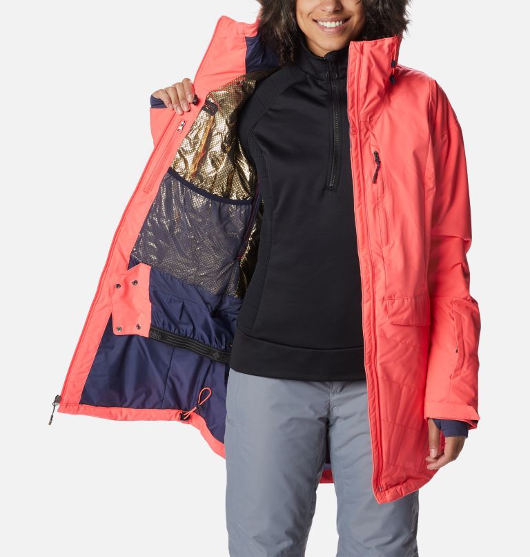 Thumbnail: Veste de Ski Imperméable Mount Bindo II Femme, Color: Neon Sunrise, image 5