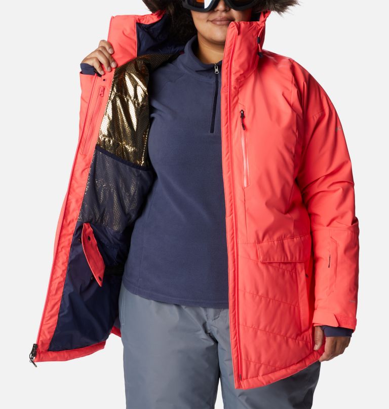 Thumbnail: Women's Mount Bindo II Omni-Heat Infinity Insulated Jacket - Plus Size, Color: Neon Sunrise, image 5