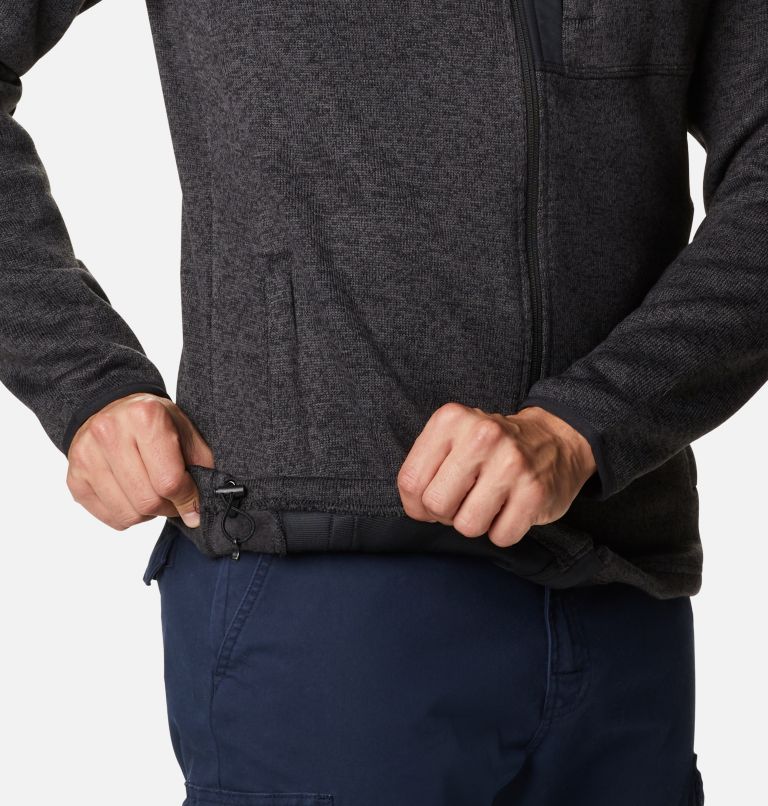 Thumbnail: Men's Sweater Weather Fleece Jacket, Color: Black Heather, image 6