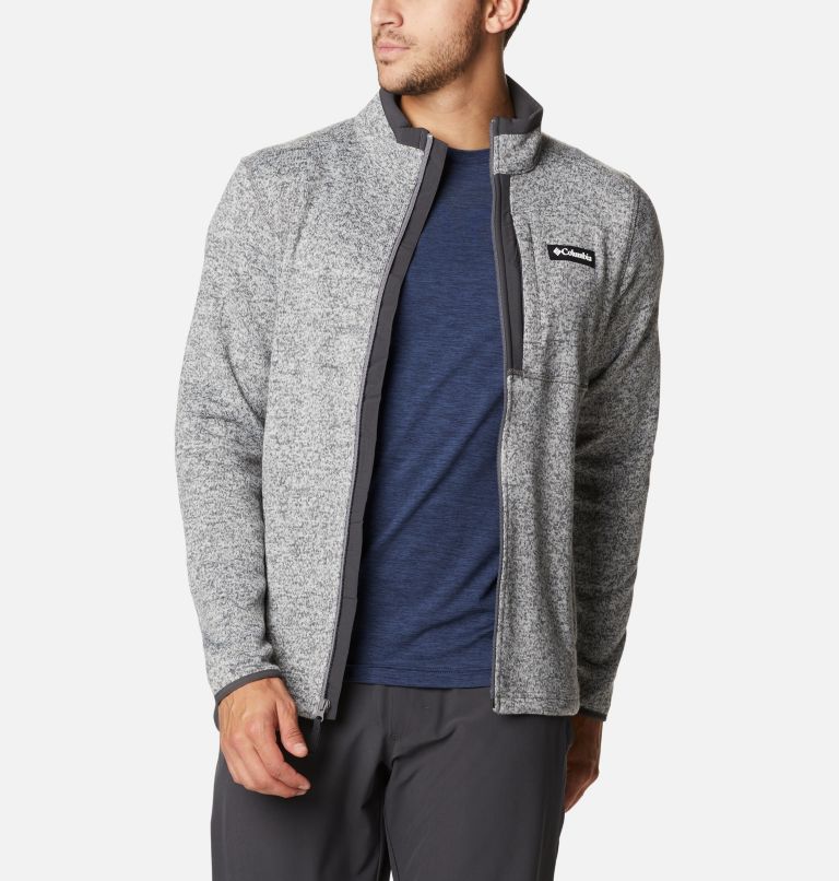 Men's Sweater Weather Fleece Full Zip, Color: City Grey Heather, image 1