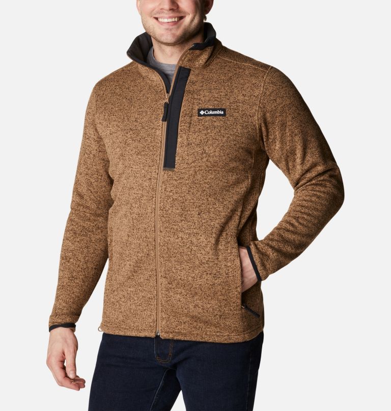 Men's Sweater Weather Fleece Full Zip Jacket, Color: Delta Heather, image 1