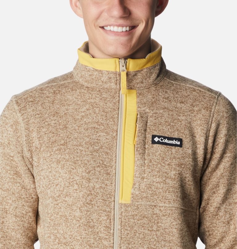 Thumbnail: Men's Sweater Weather Fleece Jacket, Color: Ancient Fossil Heather, image 4