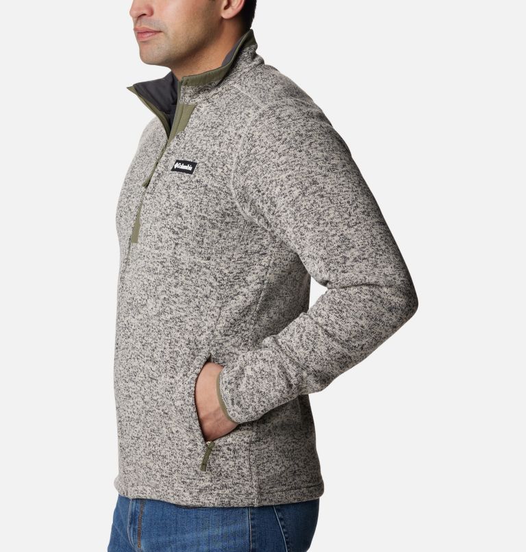 Thumbnail: Men's Sweater Weather Fleece Full Zip Jacket, Color: Dark Stone Heather, image 3