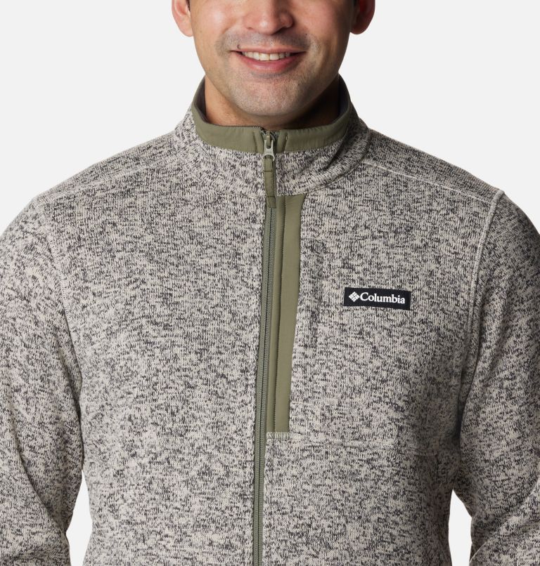 Men's Sweater Weather Fleece Full Zip Jacket, Color: Dark Stone Heather, image 4
