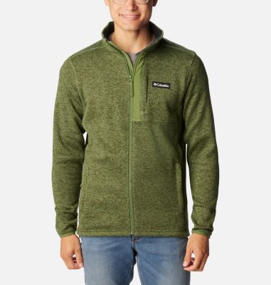 Columbia Back Bowl full zip fleece jacket in brown and green