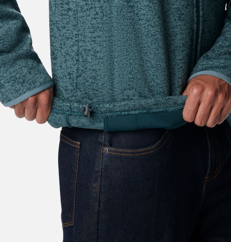 Men's Sweater Weather Fleece Full Zip, Color: Night Wave Heather, image 6