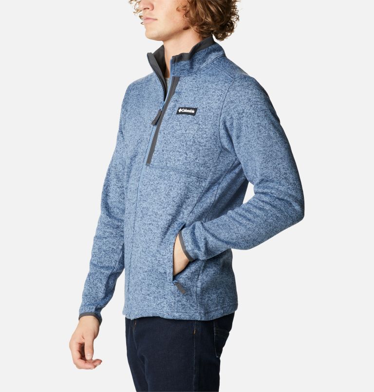 Thumbnail: Manteau à fermeture éclair Sweater Weather pour homme, Color: Bluestone Heather, image 3