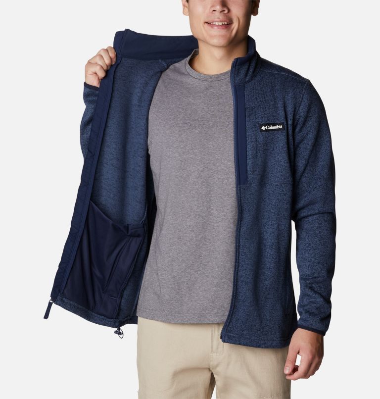 Men's Sweater Weather Fleece Jacket, Color: Dark Mountain Heather, image 5