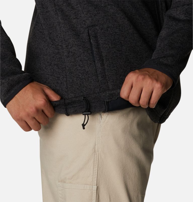 Thumbnail: Men's Sweater Weather Full Zip Fleece - Extended Size, Color: Black Heather, image 6