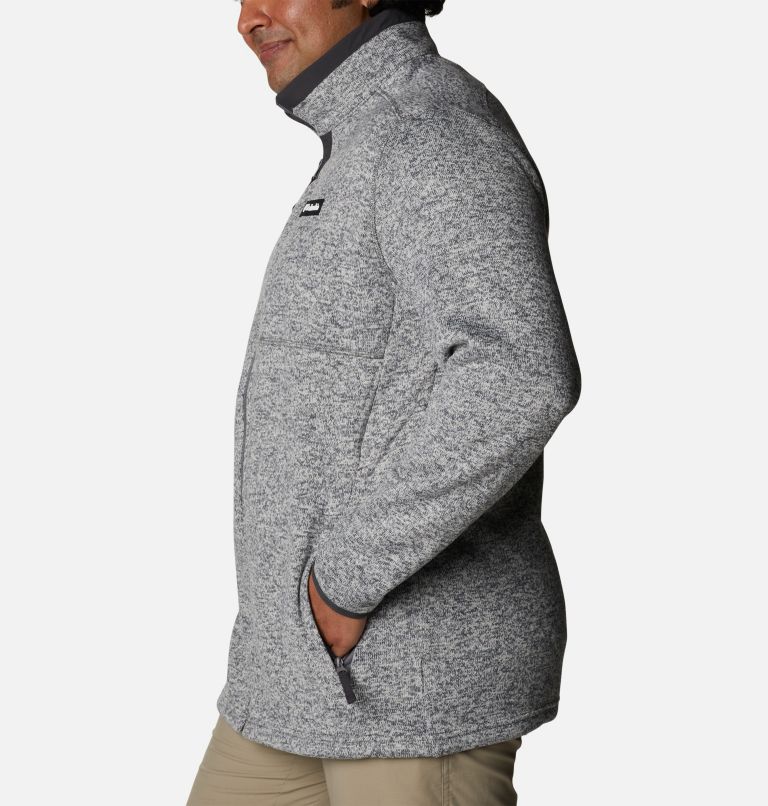 Thumbnail: Men's Sweater Weather Full Zip Fleece - Extended Size, Color: City Grey Heather, image 3
