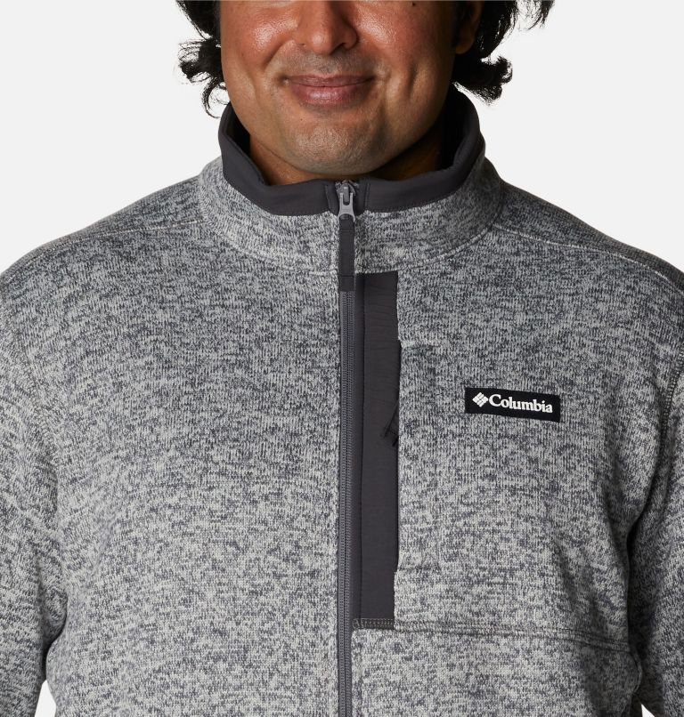 Thumbnail: Men's Sweater Weather Full Zip Fleece - Extended Size, Color: City Grey Heather, image 4