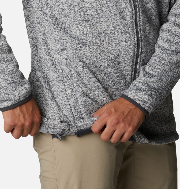 Thumbnail: Men's Sweater Weather Full Zip Fleece - Extended Size, Color: City Grey Heather, image 6