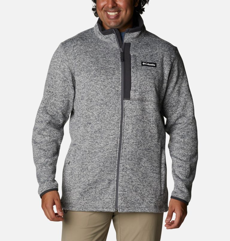 Men's Sweater Weather Full Zip Fleece - Extended Size, Color: City Grey Heather, image 1